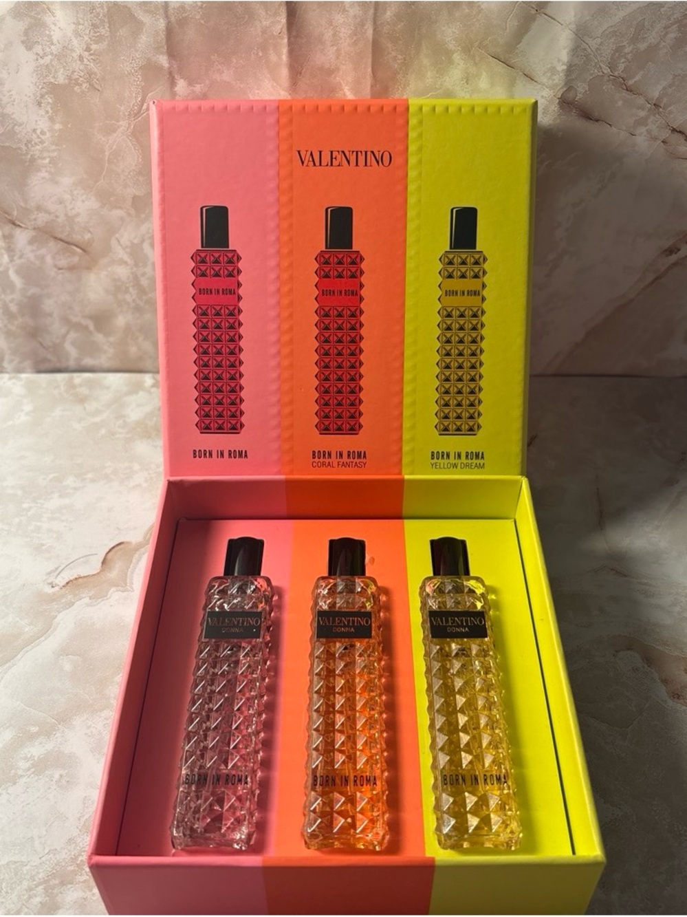 Valentino Born in Roma Trio Set - Pink, Orange, Yellow